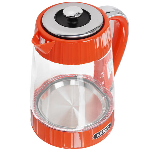 Купить Электрочайник Kitfort КТ-6709 красный  9212785. Характеристики, отзывы и цены в Донецке