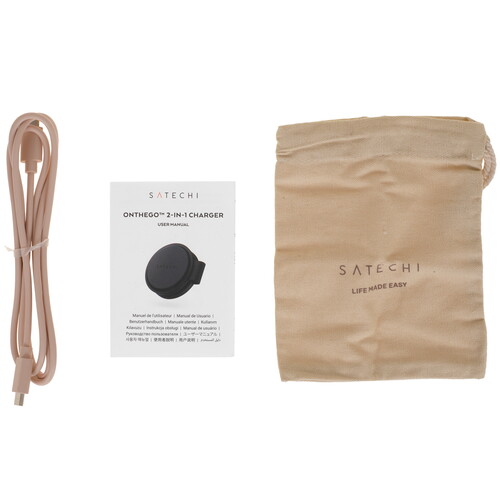 Купить Беспроводное зарядное устройство Satechi OntheGo 2-in-1 Charger розовый  9289902. Характеристики, отзывы и цены в Донецке