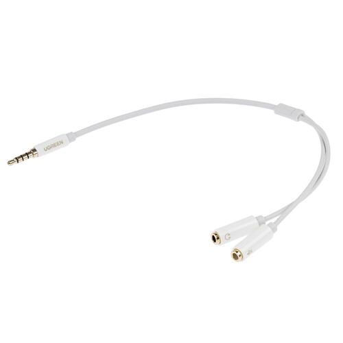Купить Кабель соединительный   Ugreen 3.5 mm jack x2 - 3.5 mm jack белый  9154984. Характеристики, отзывы и цены в Донецке