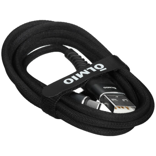 Купить Кабель круглый Olmio USB Type-C - USB 2.0 Type-A черный 1.2 м  5466494. Характеристики, отзывы и цены в Донецке