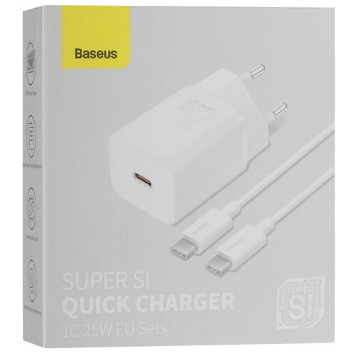 Купить Сетевое зарядное устройство Baseus Super Si белый  5073002. Характеристики, отзывы и цены в Донецке