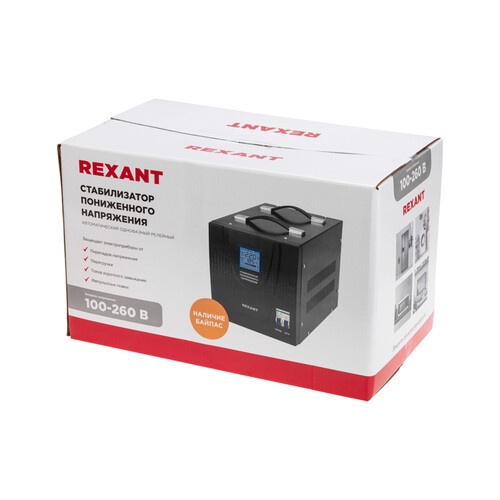 Купить Стабилизатор напряжения Rexant REX-FR-10000  9130100. Характеристики, отзывы и цены в Донецке