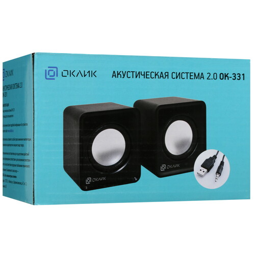 Купить Колонки Оклик OK-331 черный  5363304. Характеристики, отзывы и цены в Донецке