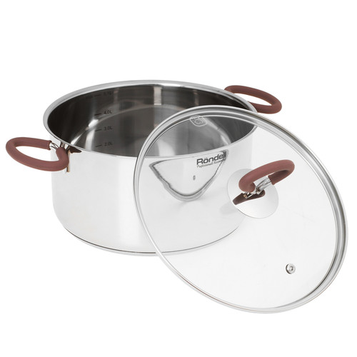 Купить Кастрюля Rondell Etery RDS-1600 5.1 л 24 см серебристый  9309601. Характеристики, отзывы и цены в Донецке
