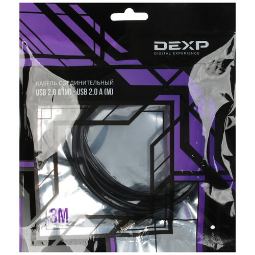 Купить Кабель DEXP USB 2.0 Type-A - USB 2.0 Type-A  1041891. Характеристики, отзывы и цены в Донецке