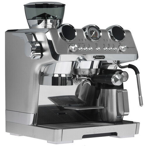 Купить Кофеварка рожковая Delonghi EC9885.M серебристый  5643012. Характеристики, отзывы и цены в Донецке