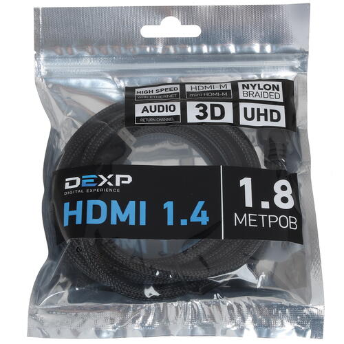 Купить Кабель однонаправленный DEXP HDMI - mini HDMI, 1.8 м  1359355. Характеристики, отзывы и цены в Донецке