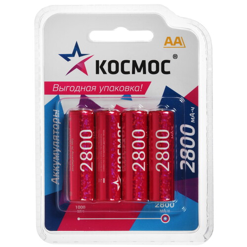Купить Аккумулятор КОСМОС R6NIMH 2800MAH 4BL 2800 мА*ч  9117646. Характеристики, отзывы и цены в Донецке