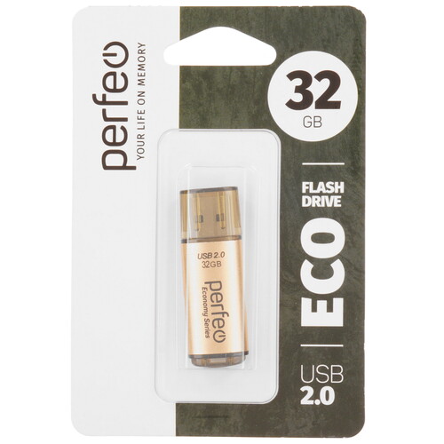 Купить Память USB Flash 32 ГБ Perfeo E04 Economy Series [PF-E04Gl032ES]  9209067. Характеристики, отзывы и цены в Донецке
