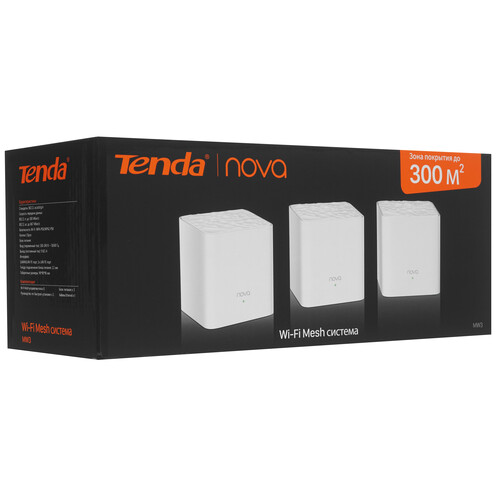 Купить MESH-комплект Tenda Nova MW3 (3-pack)  1311196. Характеристики, отзывы и цены в Донецке