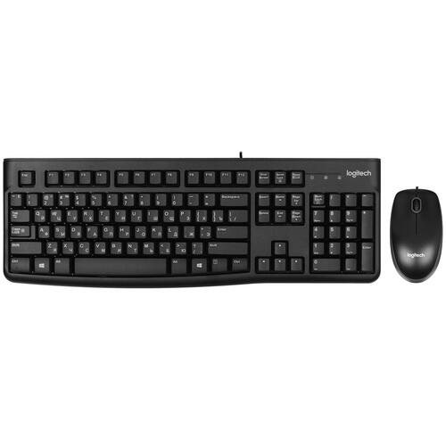 Купить Клавиатура+мышь  проводная  Logitech Desktop MK120 черный  5435844. Характеристики, отзывы и цены в Донецке