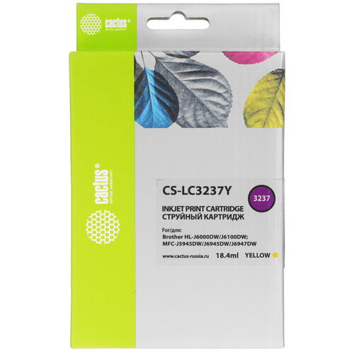 Купить Картридж Cactus CS-LC3237Y желтый  9914035. Характеристики, отзывы и цены в Донецке
