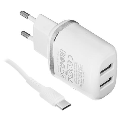 Купить Сетевое зарядное устройство Borofone BA25A Outstanding белый  5367550. Характеристики, отзывы и цены в Донецке