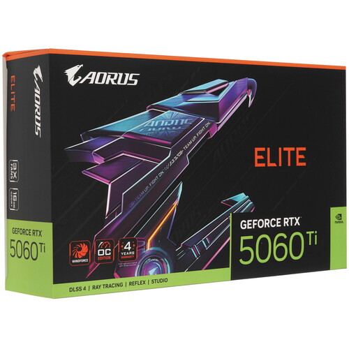 Купить Видеокарта GIGABYTE GeForce RTX 5060 Ti AORUS ELITE  5622536. Характеристики, отзывы и цены в Донецке