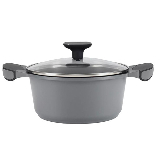 Купить Кастрюля Polaris Stein-24C 4.3 л 24 см серый  9342383. Характеристики, отзывы и цены в Донецке