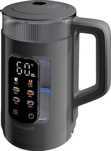 Купить Электрочайник Weissgauff WK 1520 Dt Touch BodyCool серый  9259477. Характеристики, отзывы и цены в Донецке