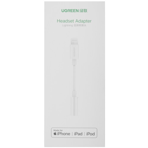 Купить Кабель   Ugreen Lightning - jack 3.5 мм белый  9983624. Характеристики, отзывы и цены в Донецке