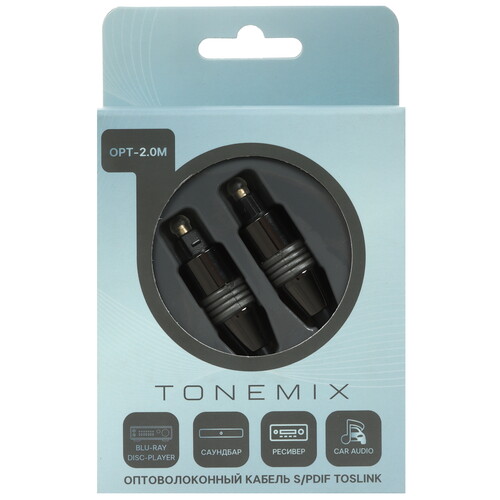 Купить Кабель оптический  Tonemix ODT Toslink - ODT Toslink черный  9272851. Характеристики, отзывы и цены в Донецке