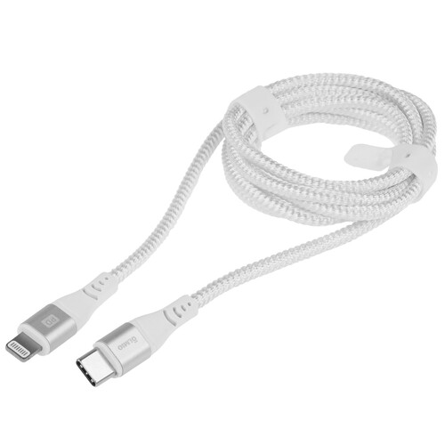 Купить Кабель круглый Olmio Lightning 8-pin MFI - USB Type-C белый 1.2 м  5466483. Характеристики, отзывы и цены в Донецке