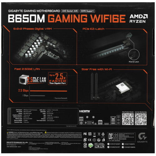 Купить Материнская плата GIGABYTE B650M GAMING WIFI6E  9295740. Характеристики, отзывы и цены в Донецке
