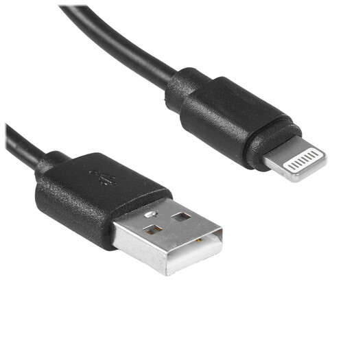 Купить Кабель круглый Гарнизон Lightning 8-pin - USB 2.0 Type-A черный 1 м  5485425. Характеристики, отзывы и цены в Донецке