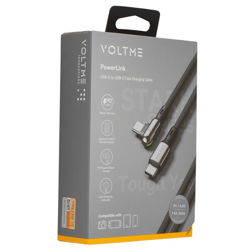 Купить Кабель круглый VOLTME USB Type-C - USB Type-C черный 2 м  9210887. Характеристики, отзывы и цены в Донецке
