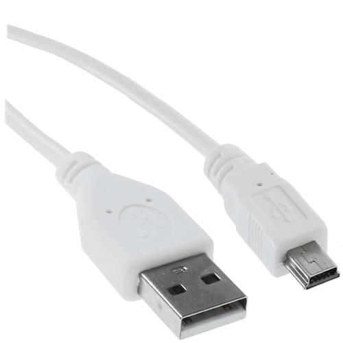 Купить Кабель круглый FinePower mini USB - USB 2.0 Type-A белый 1 м  4834144. Характеристики, отзывы и цены в Донецке