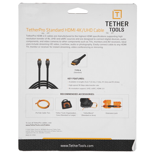 Купить Кабель однонаправленный Tether Tools HDMI - HDMI, 1 м  5605861. Характеристики, отзывы и цены в Донецке