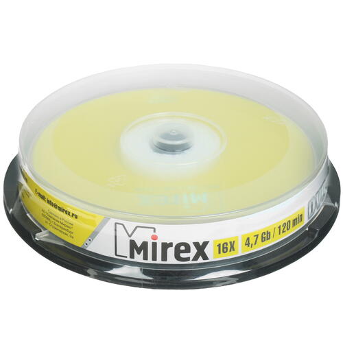 Купить DVD-диск Mirex DVD-R, 4.7 ГБ, Cake Box, 16x, 10 шт  4804173. Характеристики, отзывы и цены в Донецке
