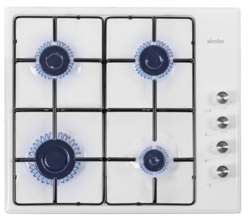 Купить Газовая варочная поверхность Simfer H60Q40W400  9211439. Характеристики, отзывы и цены в Донецке