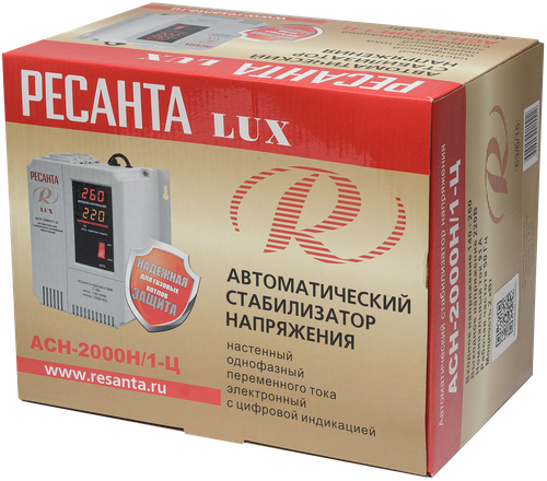 Купить Стабилизатор напряжения Ресанта АСН-2000 Н/1-Ц Lux  1026065. Характеристики, отзывы и цены в Донецке