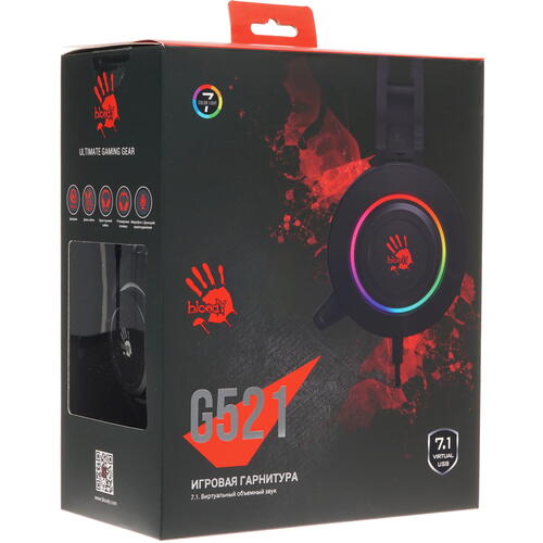 Купить Проводные наушники A4Tech Bloody G521 черный 2020  1694828. Характеристики, отзывы и цены в Донецке