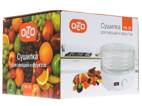 Купить Сушилка для овощей и фруктов OLTO HD-20 белый  1136480. Характеристики, отзывы и цены в Донецке
