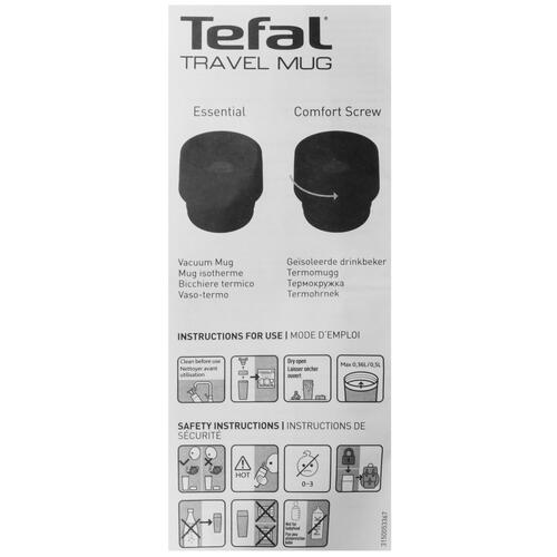 Купить Термокружка Tefal Classic N2020210 черный  5464208. Характеристики, отзывы и цены в Донецке