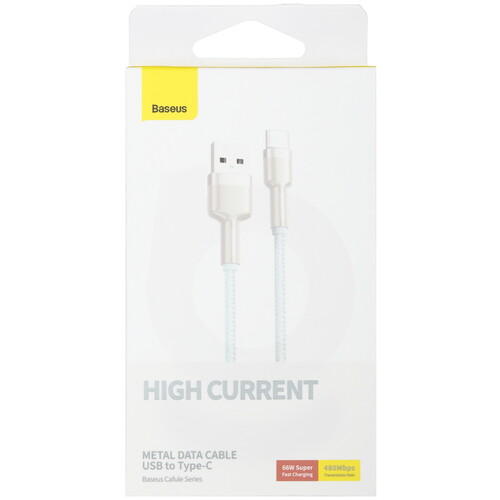 Купить Кабель круглый Baseus USB Type-C - USB 2.0 Type-A белый 2 м  9167142. Характеристики, отзывы и цены в Донецке