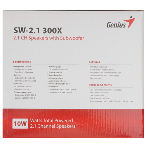 Купить Колонки Genius SW-2.1 300X черный  9140312. Характеристики, отзывы и цены в Донецке