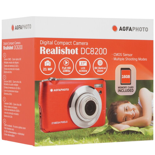 Купить Компактный фотоаппарат AgfaPhoto DC8200 красный  5632400. Характеристики, отзывы и цены в Донецке