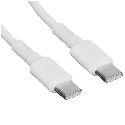 Купить Кабель круглый Hoco USB Type-C - USB Type-C белый 1 м  5474995. Характеристики, отзывы и цены в Донецке