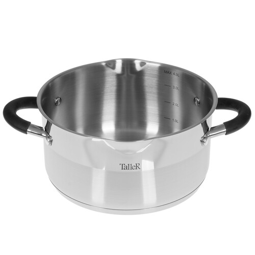 Купить Кастрюля Taller Телфорд TR-17194 4 л 22 см серебристый  4859648. Характеристики, отзывы и цены в Донецке