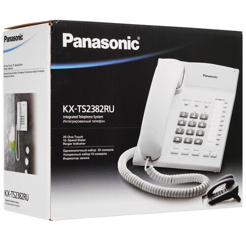 Купить Телефон проводной Panasonic KX-TS2382RUB  0145156. Характеристики, отзывы и цены в Донецке