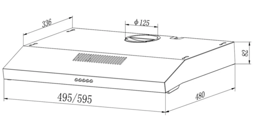Купить Вытяжка подвесная Оasis PO-50B черный  9162401. Характеристики, отзывы и цены в Донецке