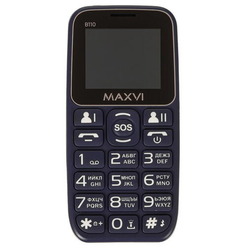 Купить Сотовый телефон Maxvi B110 синий  9064665. Характеристики, отзывы и цены в Донецке
