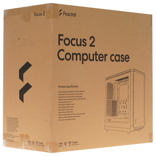 Купить Корпус Fractal Design Focus 2 RGB  5080164. Характеристики, отзывы и цены в Донецке