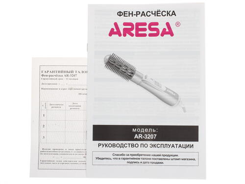 Купить Фен-щетка Aresa AR-3207 серебристый/белый  1101009. Характеристики, отзывы и цены в Донецке