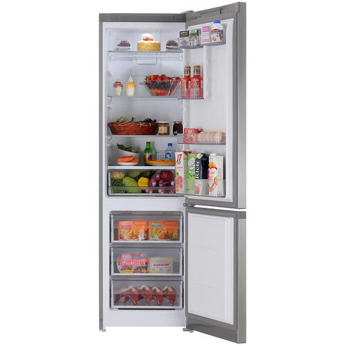 Купить Холодильник с морозильником   Hotpoint HT 5200 MX серый  9027544. Характеристики, отзывы и цены в Донецке