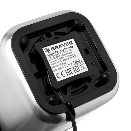 Купить Кофемолка электрическая BRAYER 1180BR серебристый  8147843. Характеристики, отзывы и цены в Донецке