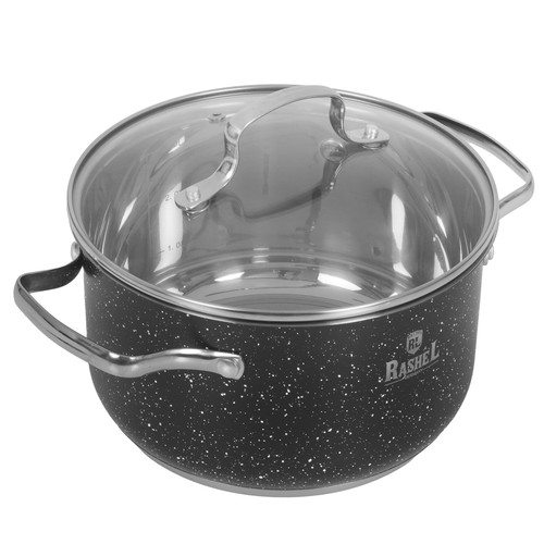 Купить Кастрюля Rashel Стефани R-306v 3.6 л 20 см черный  9320873. Характеристики, отзывы и цены в Донецке