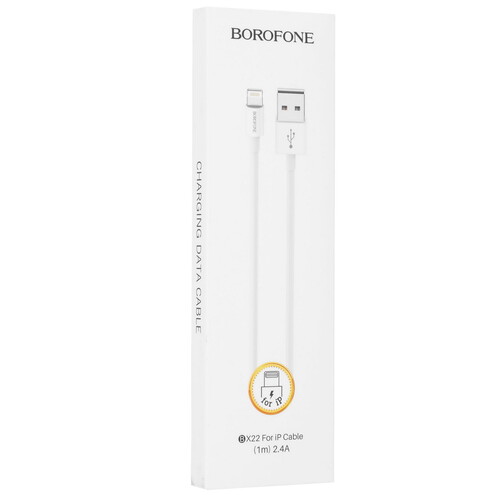 Купить Кабель круглый Borofone Lightning 8-pin - USB 2.0 Type-A белый 1 м  9238205. Характеристики, отзывы и цены в Донецке