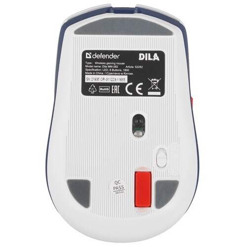 Купить Мышь беспроводная Defender DILA MM-282  белый  9095569. Характеристики, отзывы и цены в Донецке