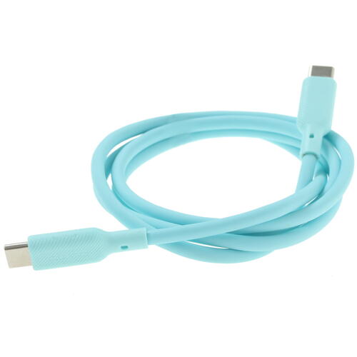 Купить Кабель круглый QUMO USB Type-C - USB Type-C голубой 1 м  4850183. Характеристики, отзывы и цены в Донецке